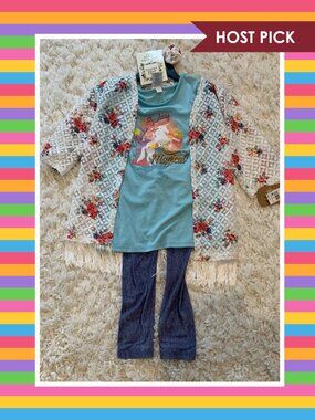 Forever Me Girls Unicorn & Floral Multi 4-Piece Set (S/6)